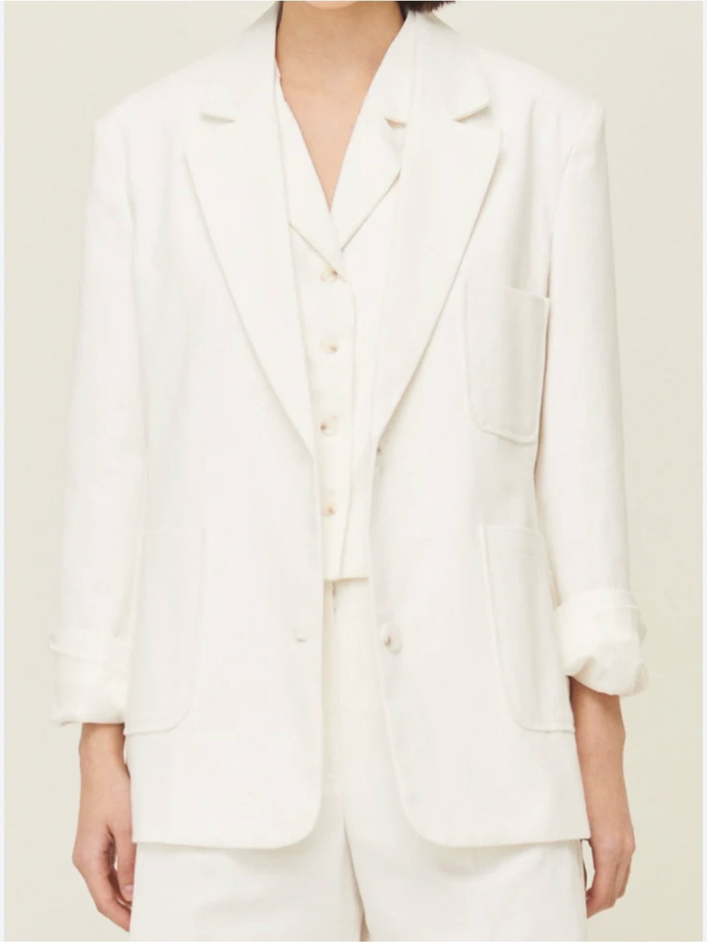storets oversized linen Blazer